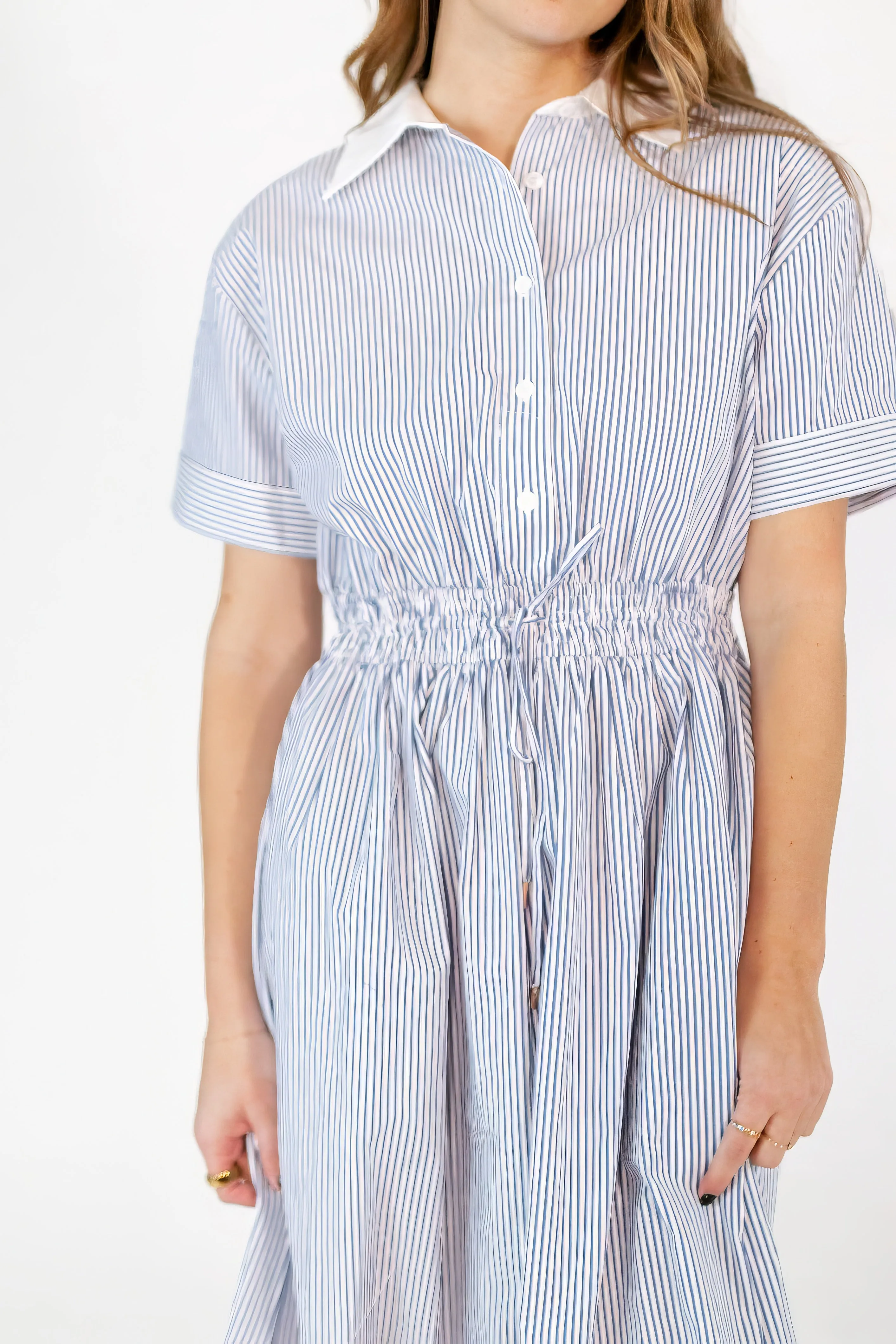 Blanc Striped Midi Dress