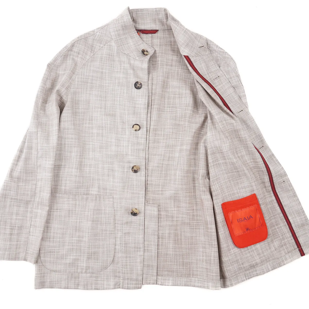 Isaia Wool-Cotton-Silk Light Jacket