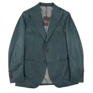Rifugio Bottle Green Leather Blazer