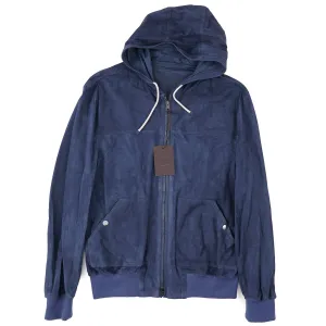 Rifugio Hooded Lambskin Suede Jacket