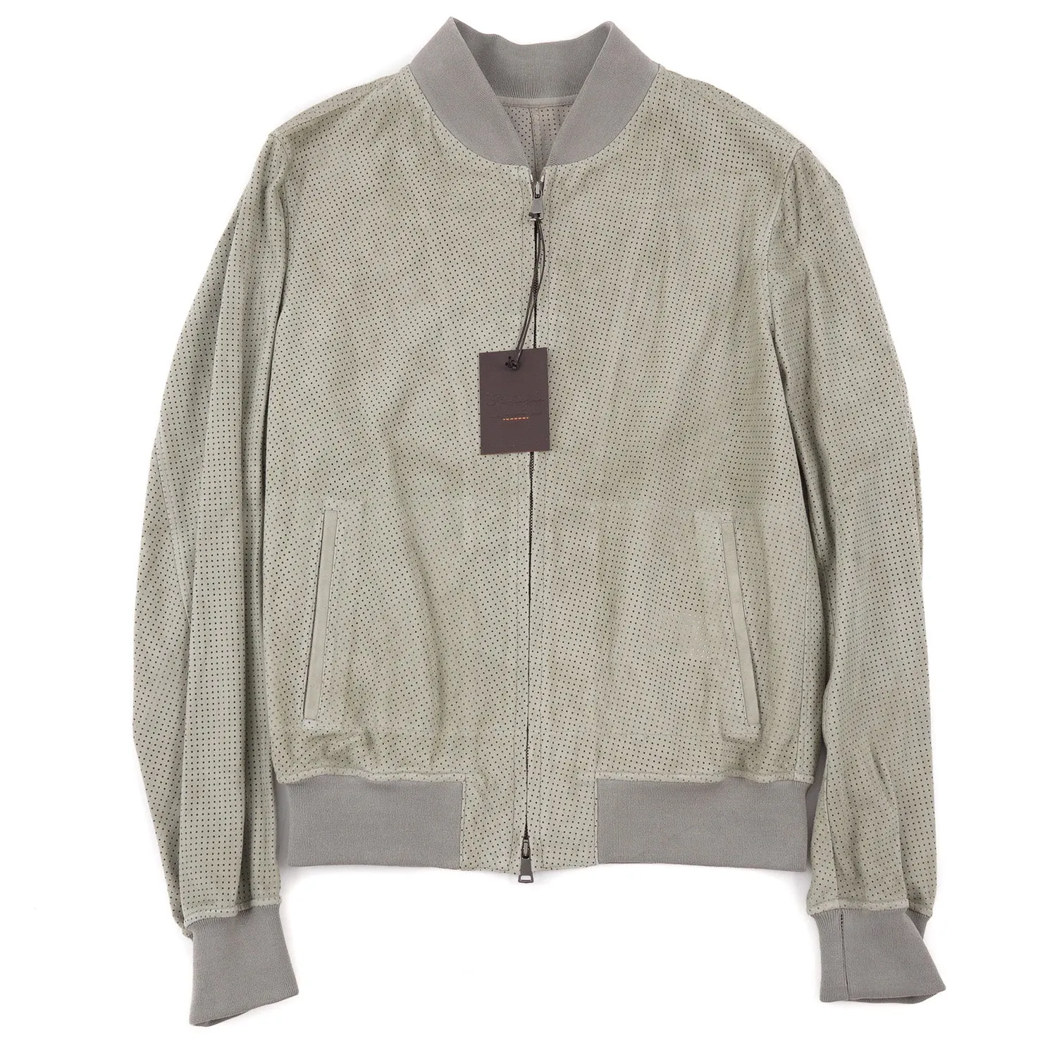 Rifugio Perforated Suede Bomber Jacket