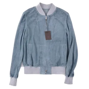 Rifugio Perforated Suede Bomber Jacket