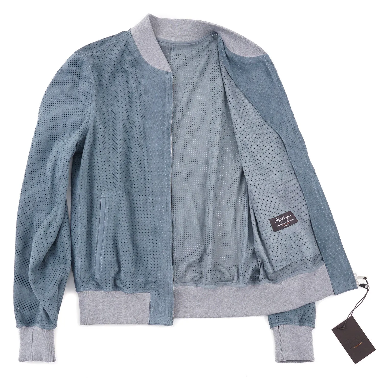 Rifugio Perforated Suede Bomber Jacket
