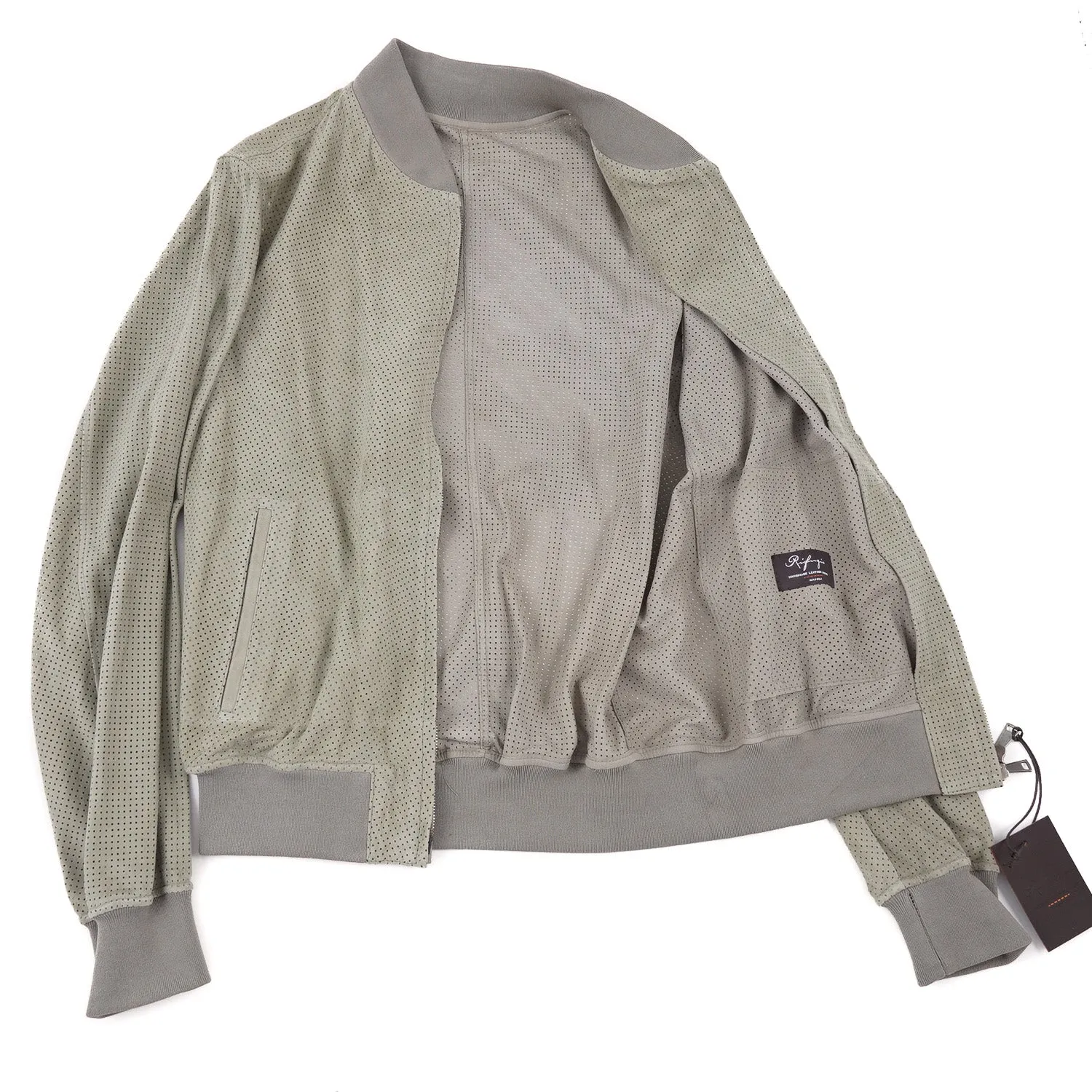 Rifugio Perforated Suede Bomber Jacket