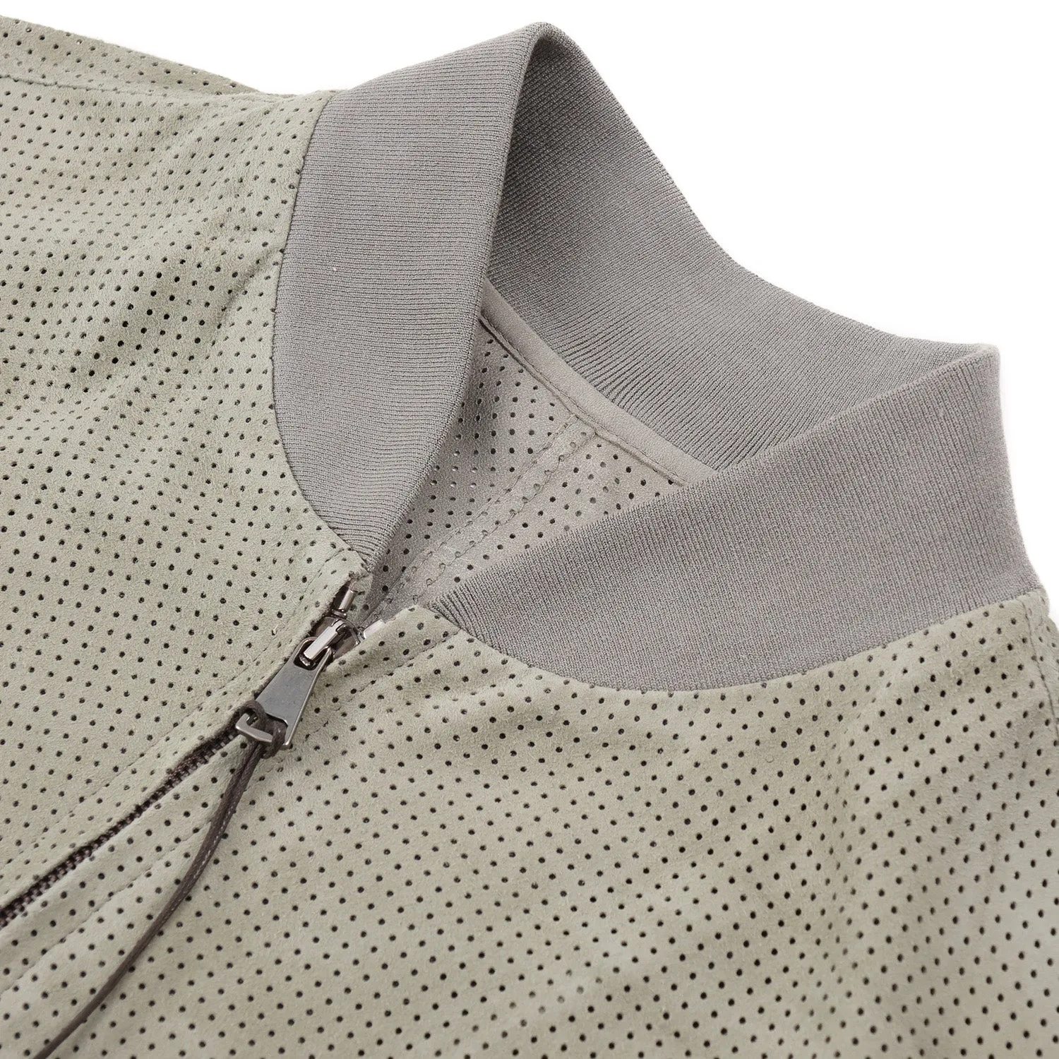 Rifugio Perforated Suede Bomber Jacket