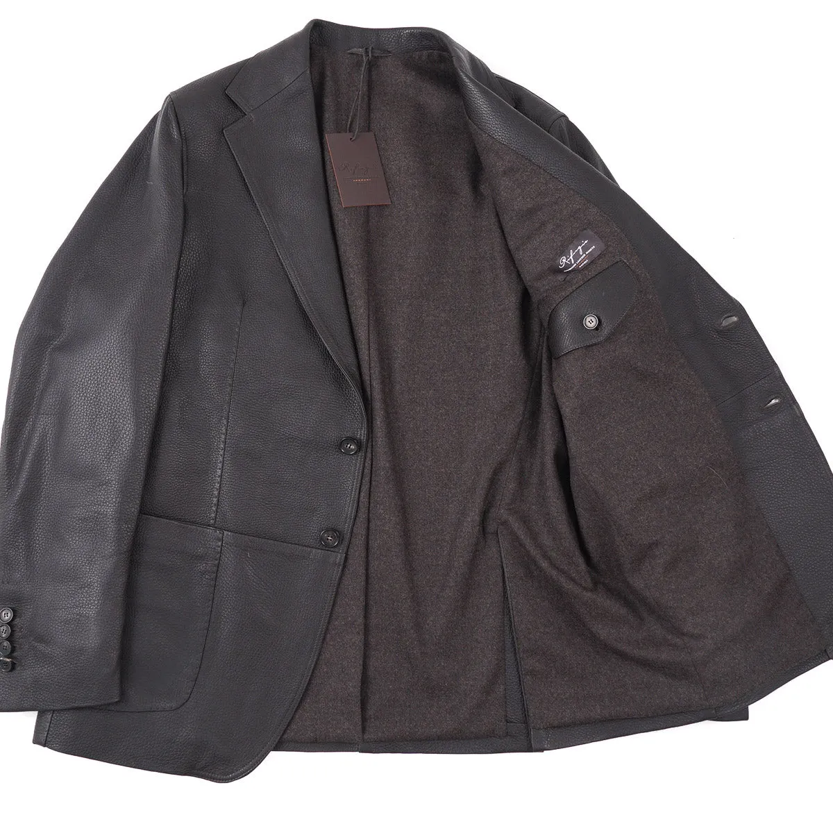 Rifugio Wool-Lined Deerskin Leather Blazer
