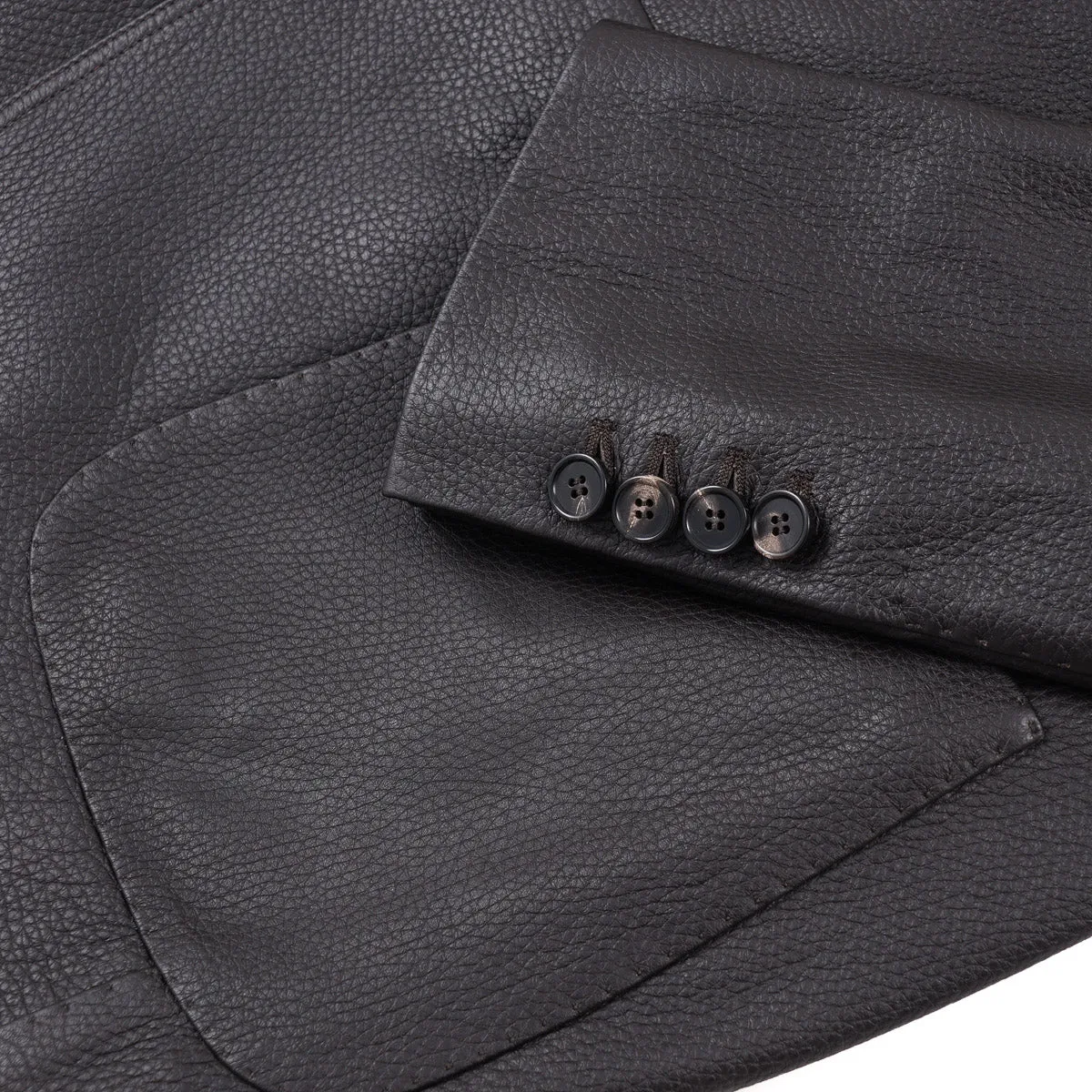 Rifugio Wool-Lined Deerskin Leather Blazer