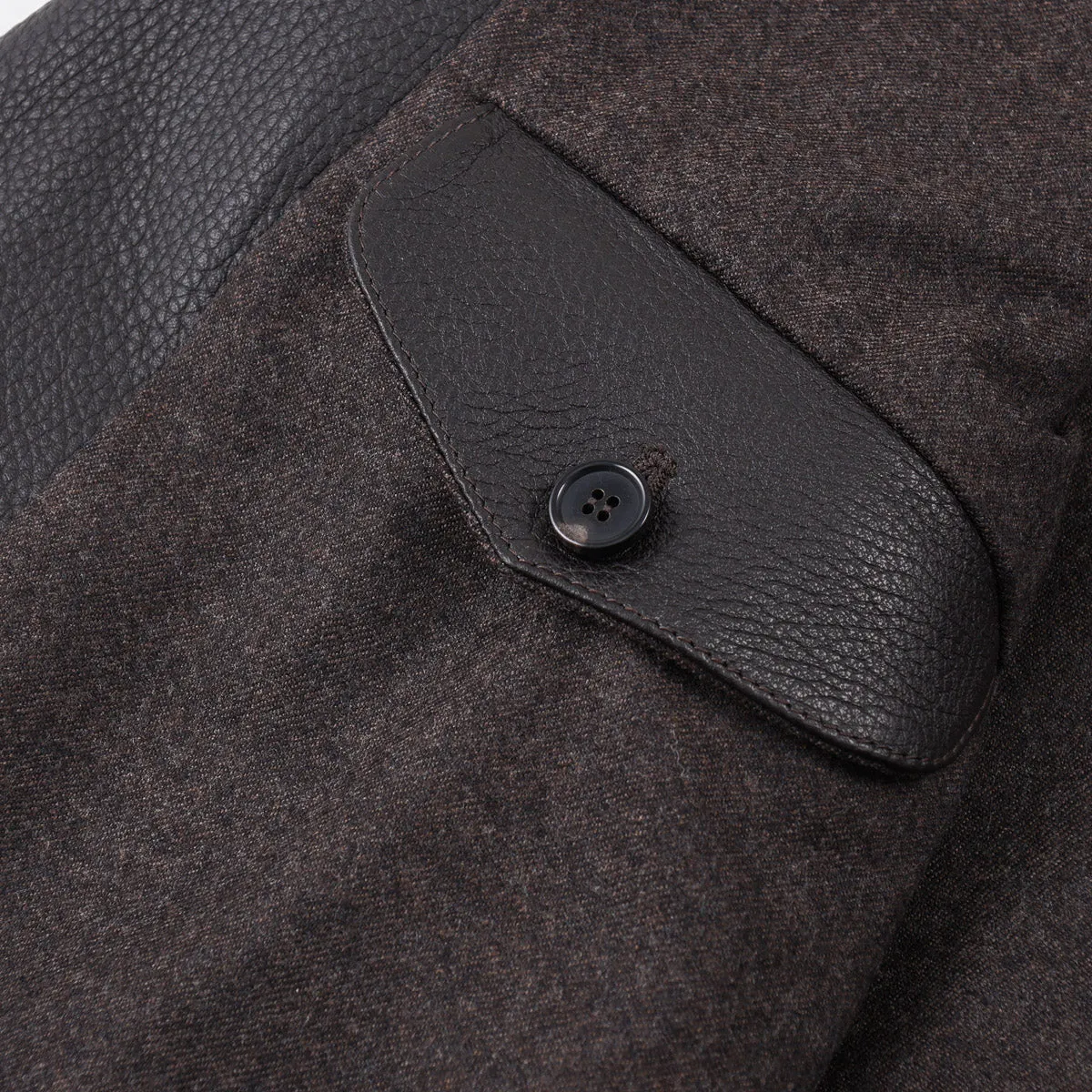 Rifugio Wool-Lined Deerskin Leather Blazer