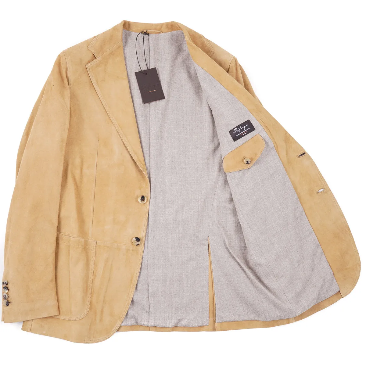 Rifugio Wool-Lined Lambskin Suede Blazer